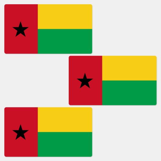 Flagge von Guinea-Bissau Etiketten (Gruppe)
