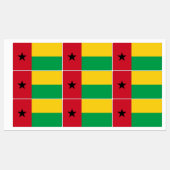 Flagge von Guinea-Bissau Etiketten (Blatt)