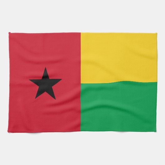 Flagge von Guinea-Bissau Geschirrtuch (Horizontal)