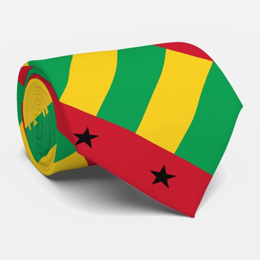 Flagge von Guinea-Bissau Krawatte (Gerollt)