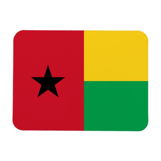 Flagge von Guinea-Bissau Magnet (Horizontal)