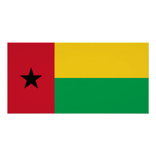 Flagge von Guinea-Bissau Poster