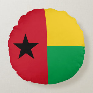 Flagge von Guinea-Bissau Rundes Kissen
