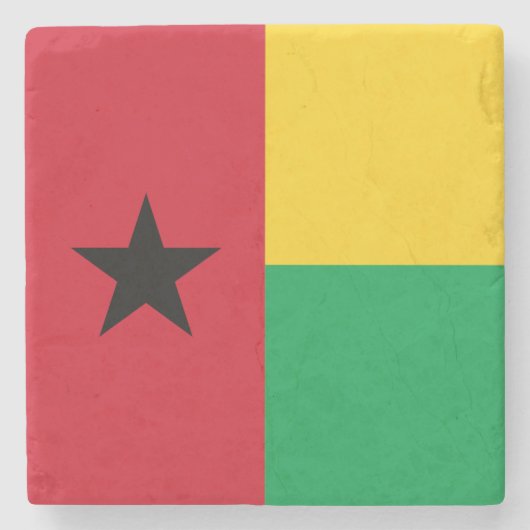 Flagge von Guinea-Bissau Steinuntersetzer (Vorderseite)