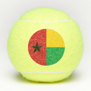 Flagge von Guinea-Bissau Tennisbälle