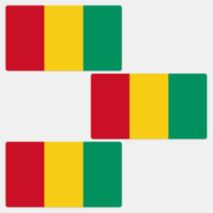 Flagge von Guinea Etiketten