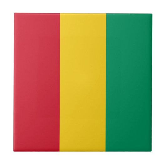 Flagge von Guinea Fliese (Vorderseite)