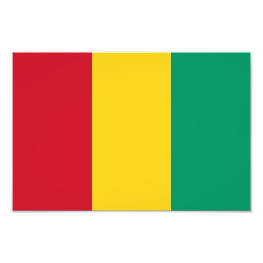 Flagge von Guinea Fotodruck (Vorne)