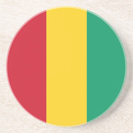 Flagge von Guinea Getränkeuntersetzer (Vorne)