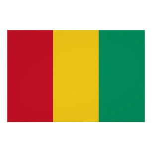 Flagge von Guinea Poster