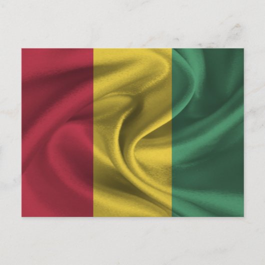 Flagge von Guinea Postkarte (Vorderseite)