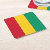 Flagge von Guinea Rechteckiger Pappuntersetzer (angewinkelt)