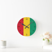 Flagge von Guinea Runde Wanduhr (Zuhause)