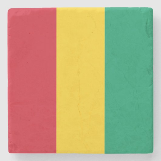 Flagge von Guinea Steinuntersetzer (Vorderseite)