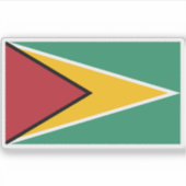 Flagge von Guyana Aufkleber (Vorderseite)