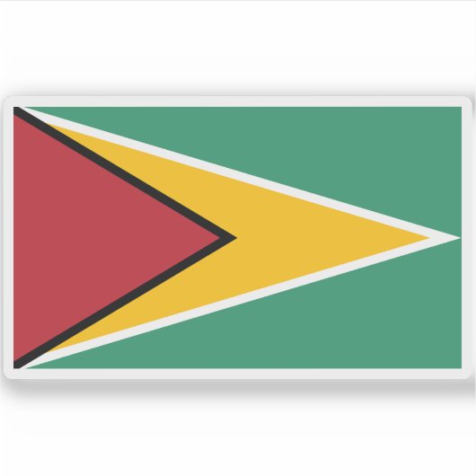 Flagge von Guyana Aufkleber (Vorderseite)