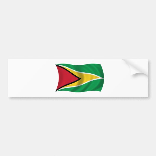 Flagge von Guyana Autoaufkleber (Vorne)