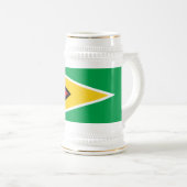 Flagge von Guyana Bierglas (VorderseiteRechts)