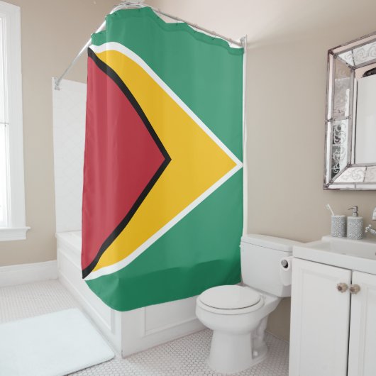 Flagge von Guyana Duschvorhang (Beispiel)