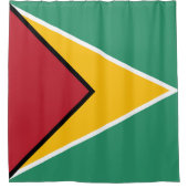 Flagge von Guyana Duschvorhang (Vorderseite)