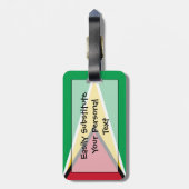 Flagge von Guyana Easy ID Persönlich Gepäckanhänger (Rückseite vertikal)