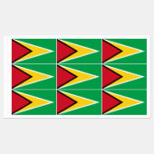 Flagge von Guyana Etiketten (Blatt)