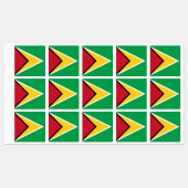 Flagge von Guyana Etiketten (Blatt)