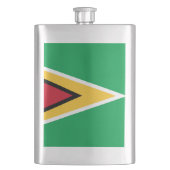 Flagge von Guyana Flachmann (Vorderseite)