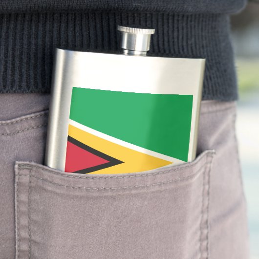 Flagge von Guyana Flachmann (Beispiel)
