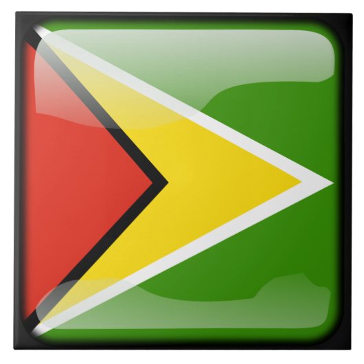 Flagge von Guyana Fliese (Vorderseite)