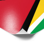 Flagge von Guyana Fotodruck (Ecke)