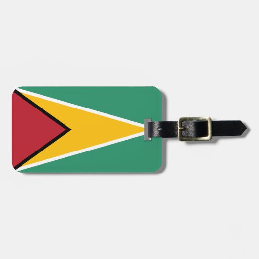 Flagge von Guyana Gepäckanhänger (Vorderseite horizontal)
