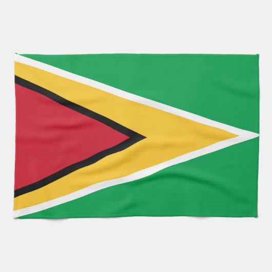 Flagge von Guyana Geschirrtuch (Horizontal)