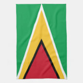 Flagge von Guyana Geschirrtuch (Vertikal)