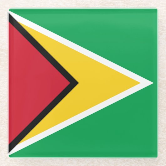 Flagge von Guyana Glasuntersetzer (Vorderseite)