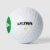 Flagge von Guyana Golfball (Logo)