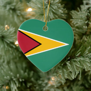 Flagge von Guyana Keramik Ornament