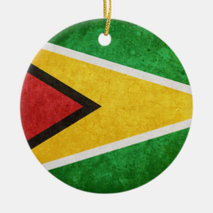 Flagge von Guyana Keramik Ornament