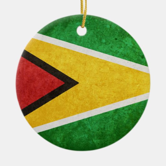 Flagge von Guyana Keramik Ornament (Vorne)