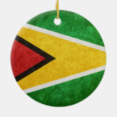 Flagge von Guyana Keramik Ornament (Hinten)