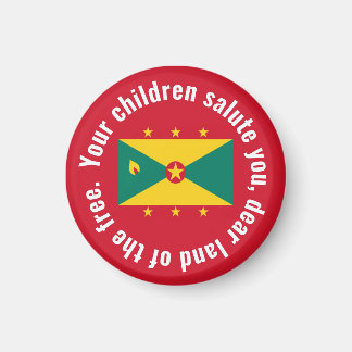 Flagge von Guyana Nationalhymne Rot Grün Gelb Magnet