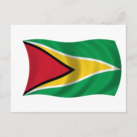 Flagge von Guyana Postkarte (Vorderseite)