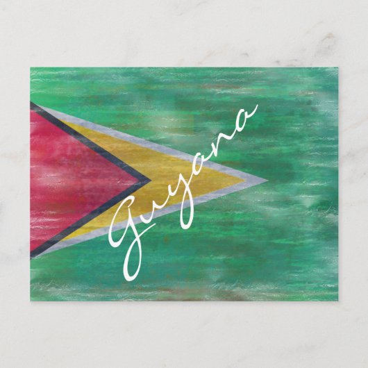 Flagge von Guyana Postkarte (Vorderseite)