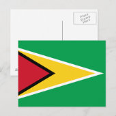 Flagge von Guyana Postkarte (Vorne/Hinten)