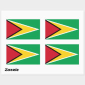 Flagge von Guyana Rechteckiger Aufkleber (Blatt)