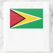 Flagge von Guyana Rechteckiger Aufkleber (Tasche)