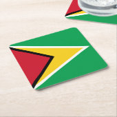 Flagge von Guyana Rechteckiger Pappuntersetzer (angewinkelt)