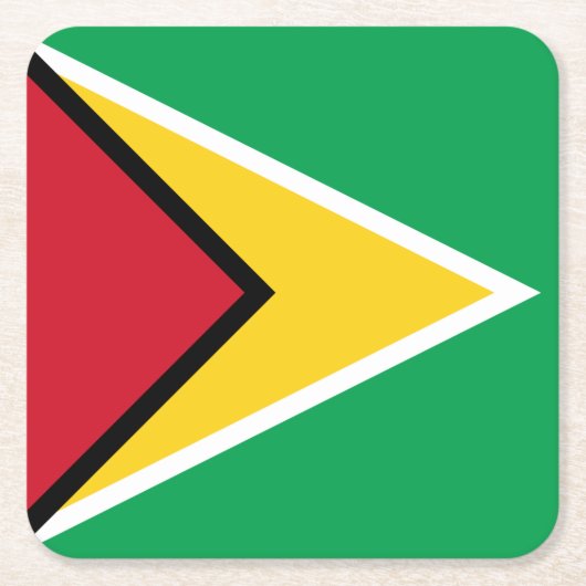 Flagge von Guyana Rechteckiger Pappuntersetzer (Vorderseite)