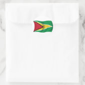 Flagge von Guyana Runder Aufkleber (Tasche)