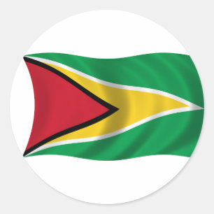 Flagge von Guyana Runder Aufkleber